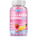 Nature'S Live Multi Collagen Peptides Gummies, Type I, II, III, V, X - Hydrolyzed Collagen Peptides with Biotin, Hyaluronic Acid, Supports Healthy Skin, Strong Nails & Thick Hair, 60 Count, 1 Pack