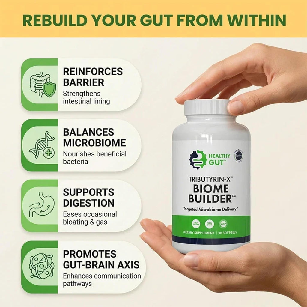 Healthy Gut Tributyrin-X | Most Bioavailable Butyrate Supplement for Gut Health & Leaky Gut Support | 99% Pure W/Zero Odor | 90 Softgels
