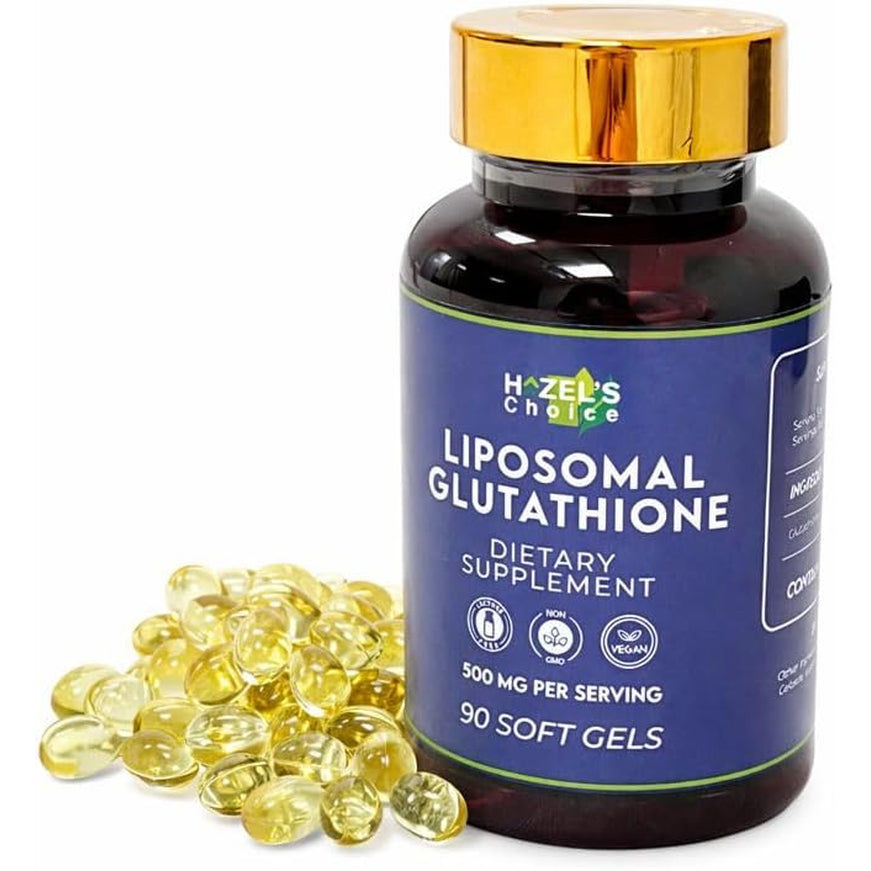 HAZEL'S Choice Liposomal Glutathione 500Mg | 90 Soft Gels | Non-Gmo, Lactose-Free | Soft Gel Format
