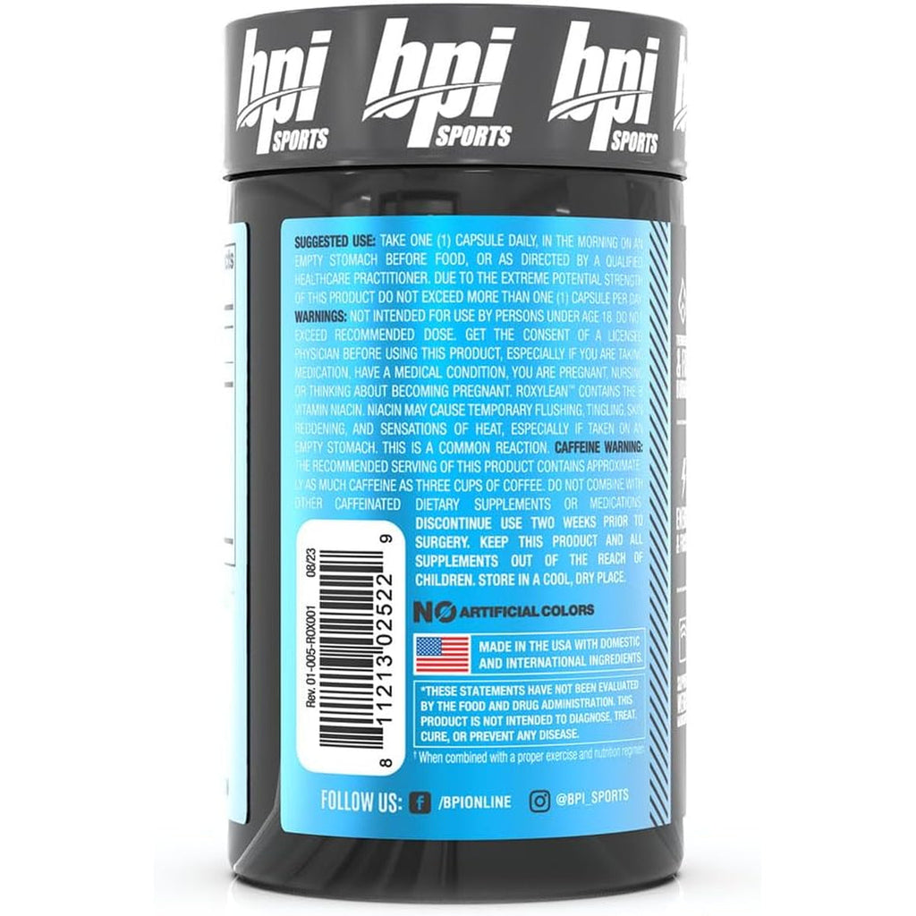 BPI Sports - Roxylean Extreme Fat Burner & Weight Loss Supplement, 60 Count (Packaging May Vary)