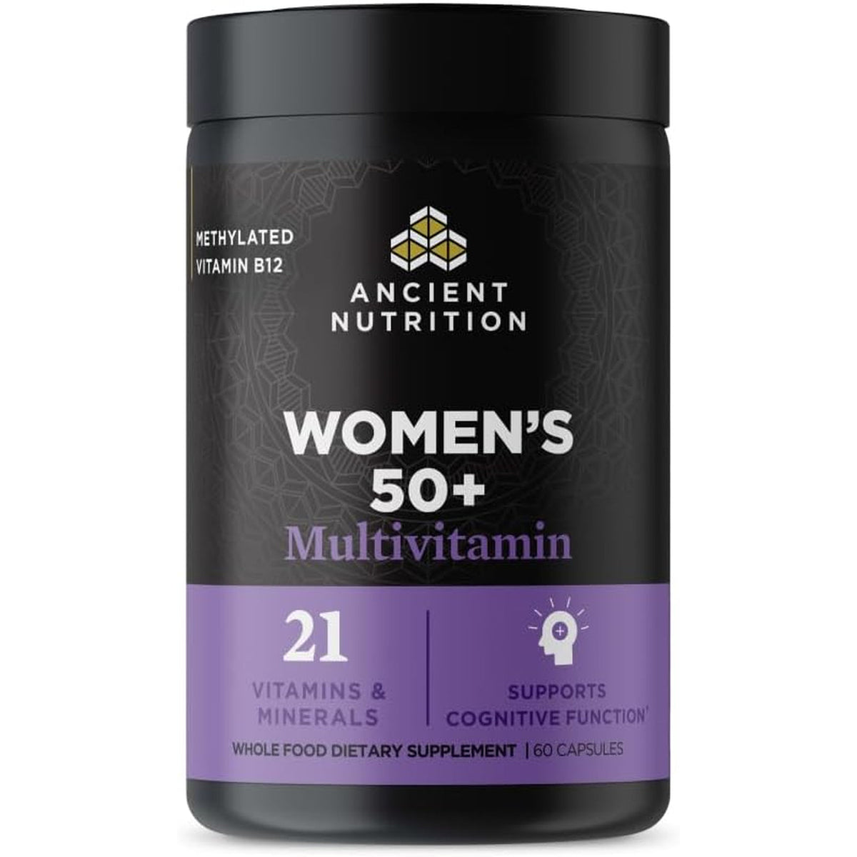 Ancient Nutrition Women’S 50+ Multivitamin with Ashwagandha – Menopause Support for Hot Flashes, Sleep, Mood, Energy & Hormonal Balance – 21 Vitamins & Minerals – 30 Servings