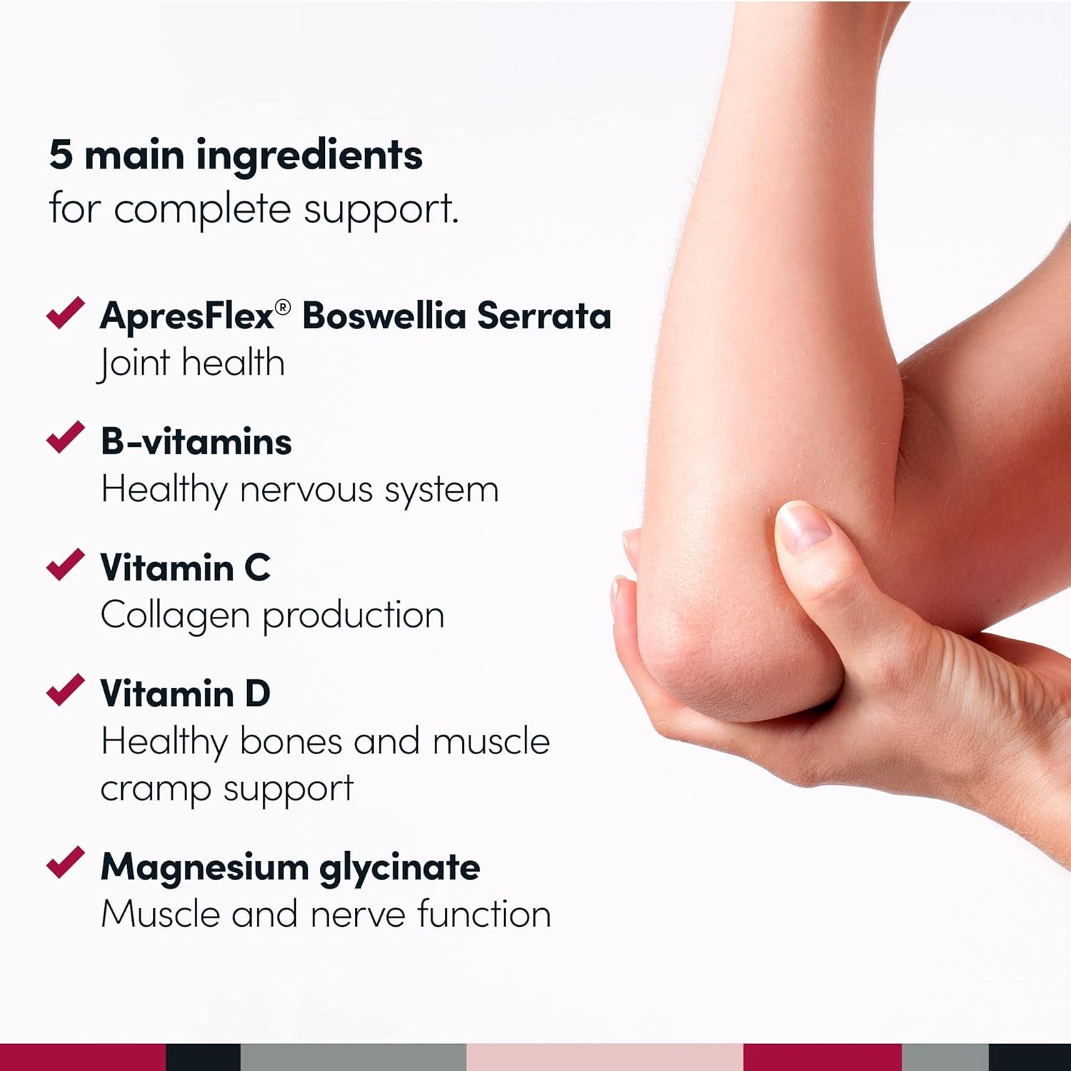 Penetrex Clinically Studied Magnesium Glycinate Supplement for Joint, Muscle & Nerve Support - Comfort in 5 Days with Advanced Boswellia Serrata Extract, Vitamin D, B, C (60 Count, 1 Month Supply)