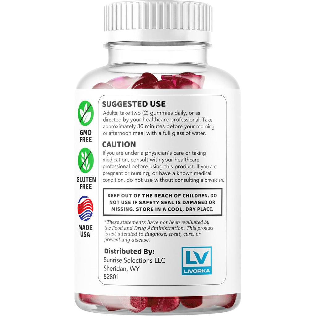 Libicade Gummies - Official Libicade Premium Supplement Gummy for Men - Maximum Strength, All Natural Drive Advanced Formula Daily Support Overall Health & Wellness, 60 Gummies for 1 Month