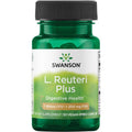 Swanson L. Reuteri Probiotic plus with L. Rhamnosus, L. Acidophilus & FOS Prebiotic for Gut-Health-Conscious Adults - 7 Billion CFU (30 Vegan Capsules)