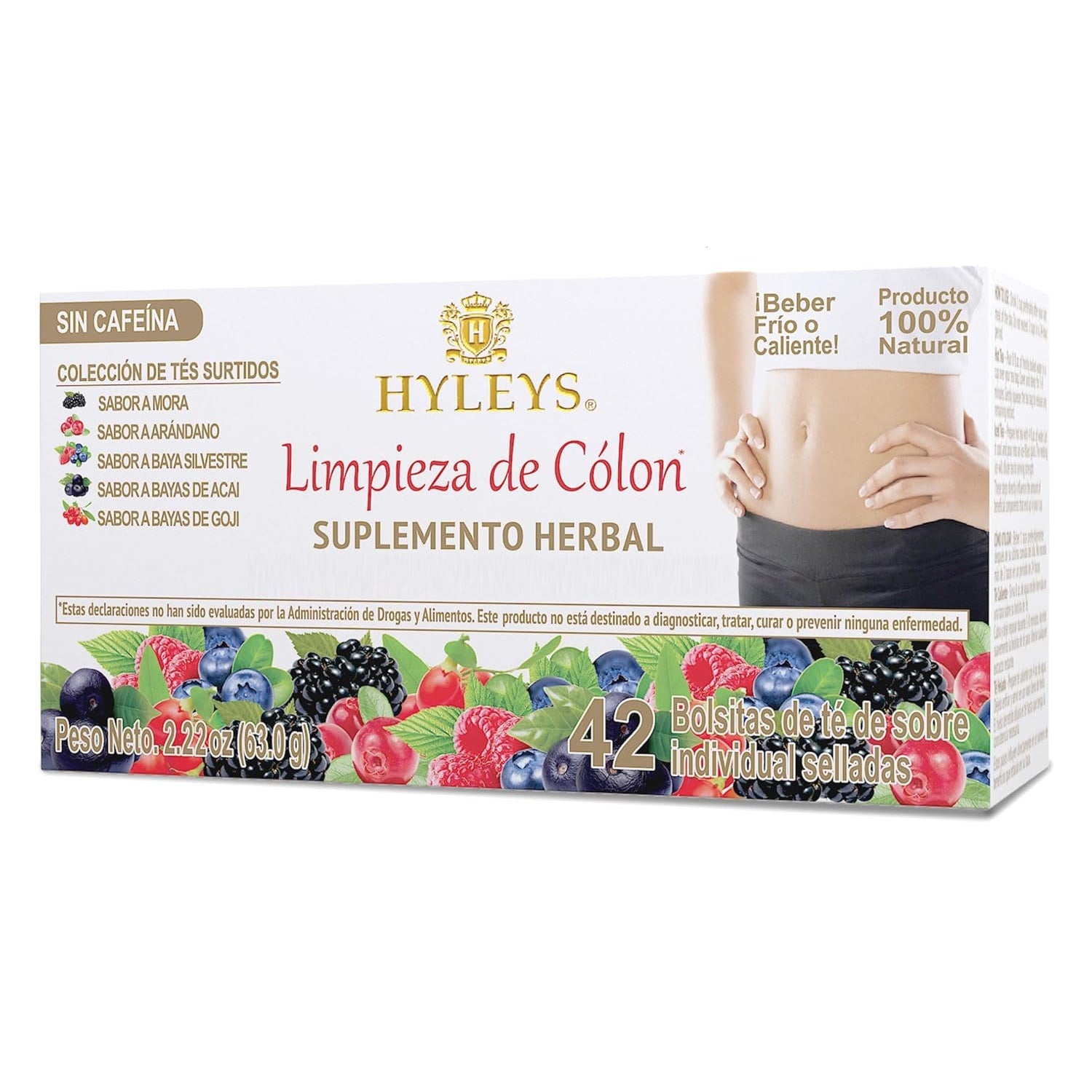 Hyleys Colon Cleanse Tea Assorted Flavors - 42 Tea Bags (1 Pack)