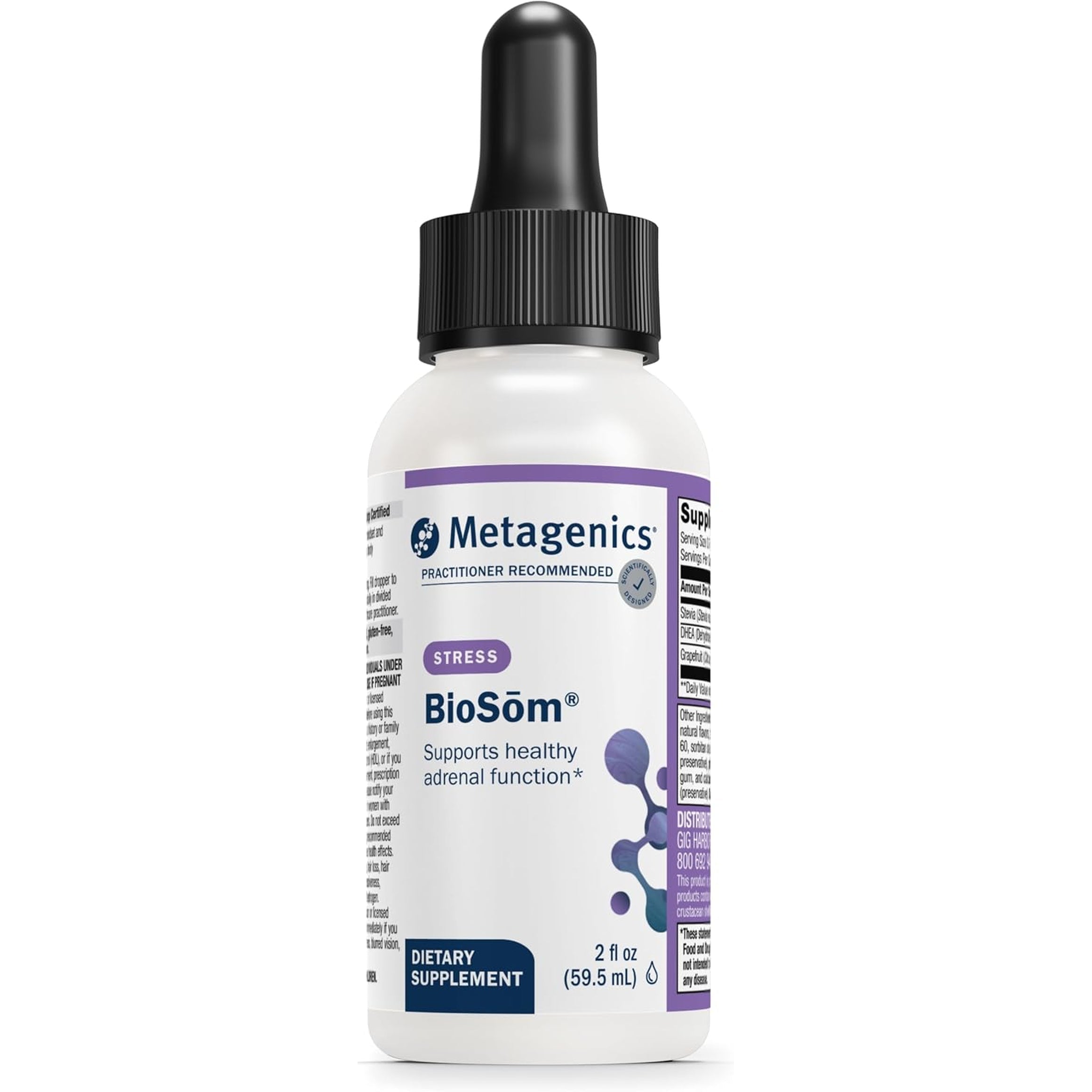 Metagenics Biosom - Liposomal DHEA Dropper with Grapefruit Extract & Stevia - Supports Hormone Balance, Stress & Energy Levels* - Non-Gmo, Gluten-Free, Vegan - GMP Certified Facility - 85 Servings