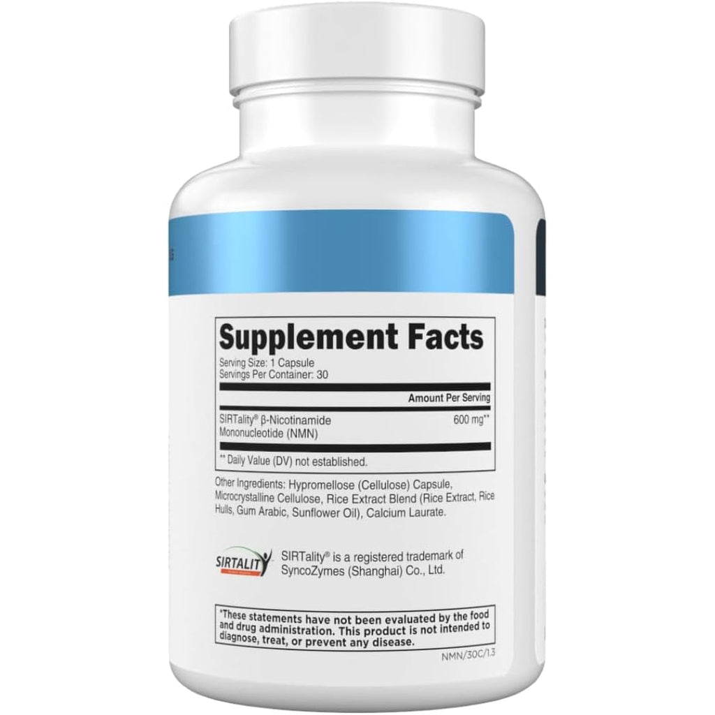 Transparent Labs NMN Supplement for NAD+ Levels - NAD Supplement with 600 Mg Nicotinamide Mononucleotide to Support Healthy Aging, Cellular Energy Production, & Metabolic Balance - 30 Count