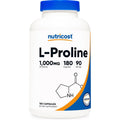 Nutricost L-Proline 1000Mg, 180 Capsules (90 Servings) - 500Mg per Cap, Non-Gmo, Gluten Free