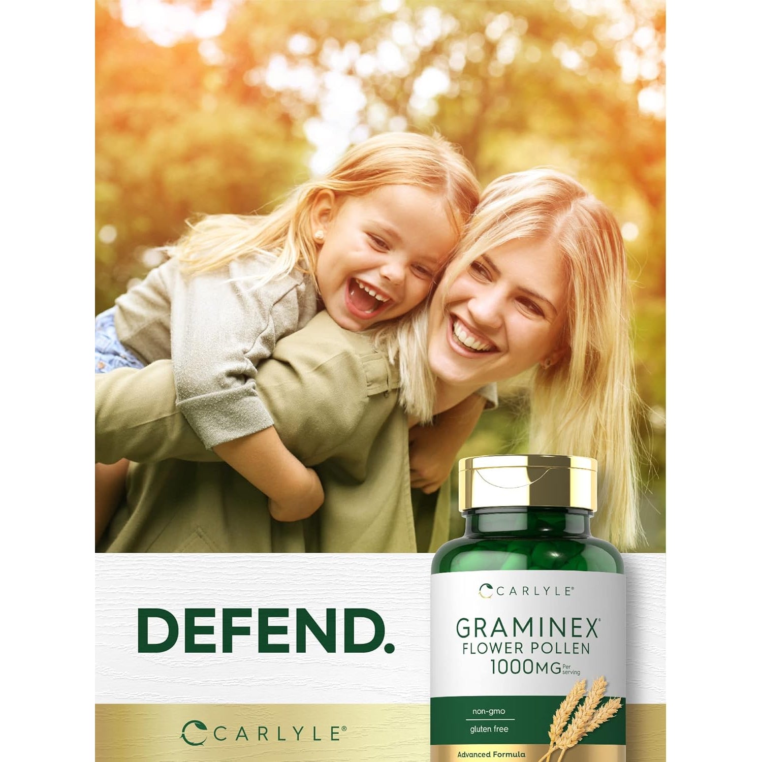 Carlyle Graminex Flower Pollen Extract | 1000 Mg | 60 Capsules | Non-Gmo & Gluten Free Supplement