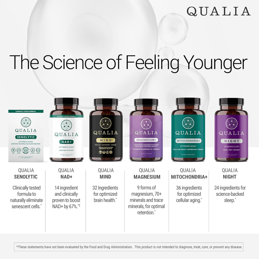 Qualia Mind (Caffeine Free) | the Ultimate Blend for Brain Health* | Doctor-Formulated Nootropic to Fuel Focus & Concentration* | Supports Long Term Brain Health| Maintain Drive & Productivity