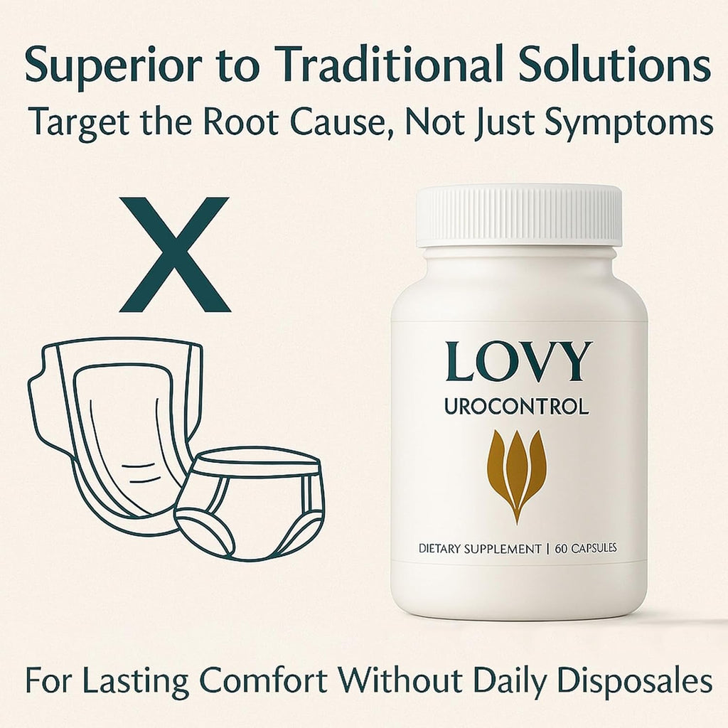 Lovy Urocontrol Capsules, Bladder Health Supplement, Maximum Strength Formula with Magnesium, Cranberry, Pumpkin Seed, Red Clover, Sea Buckthorn Fruit Powder, Non-Gmo, Gluten Free, 60 Capsules (1)