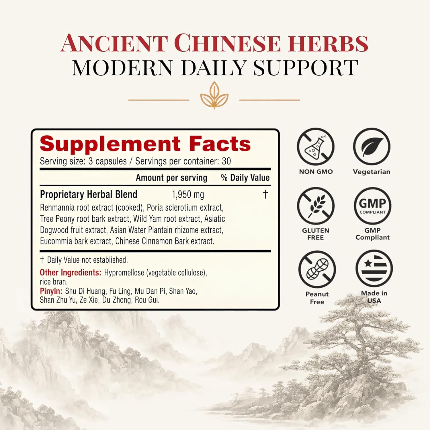 Health Concerns Rehmannia 8 - Kidney Cleanse Detox & Repair Supplement - Back Discomfort & Urinary Tract Health for Women & Men - Traditional Chinese Herbal Root Extract for Backaches - 90 Capsules