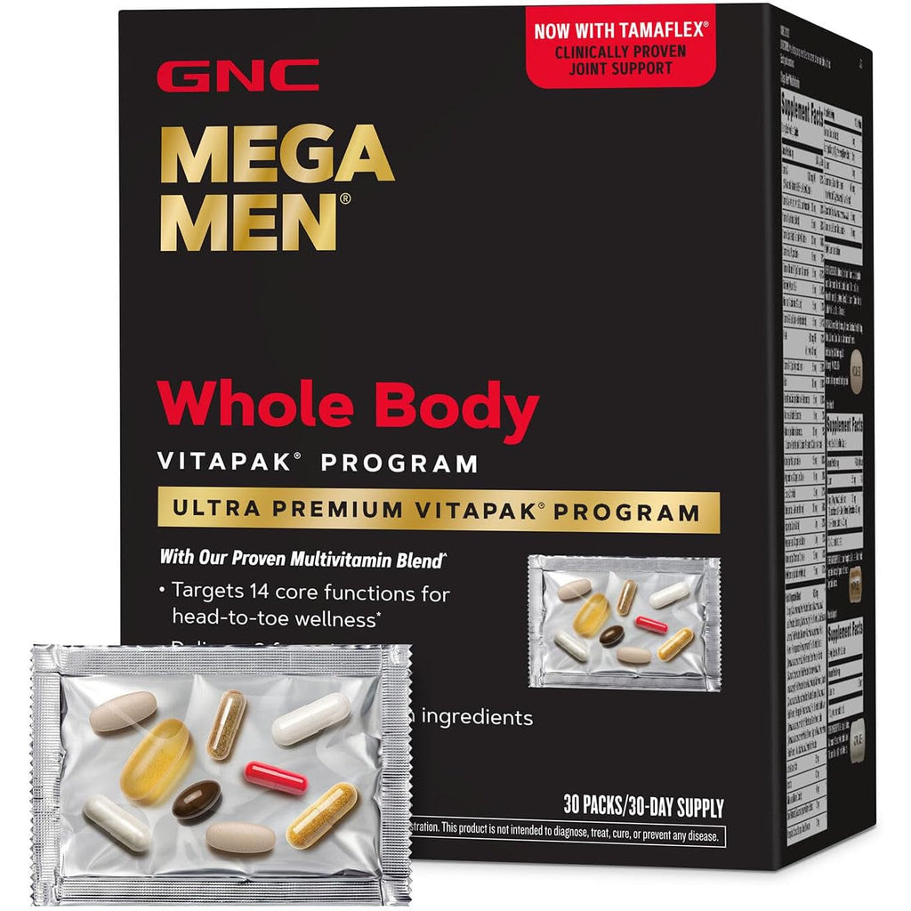 GNC Mega Men Vitapak Program for Men | Whole Body | 30 Count