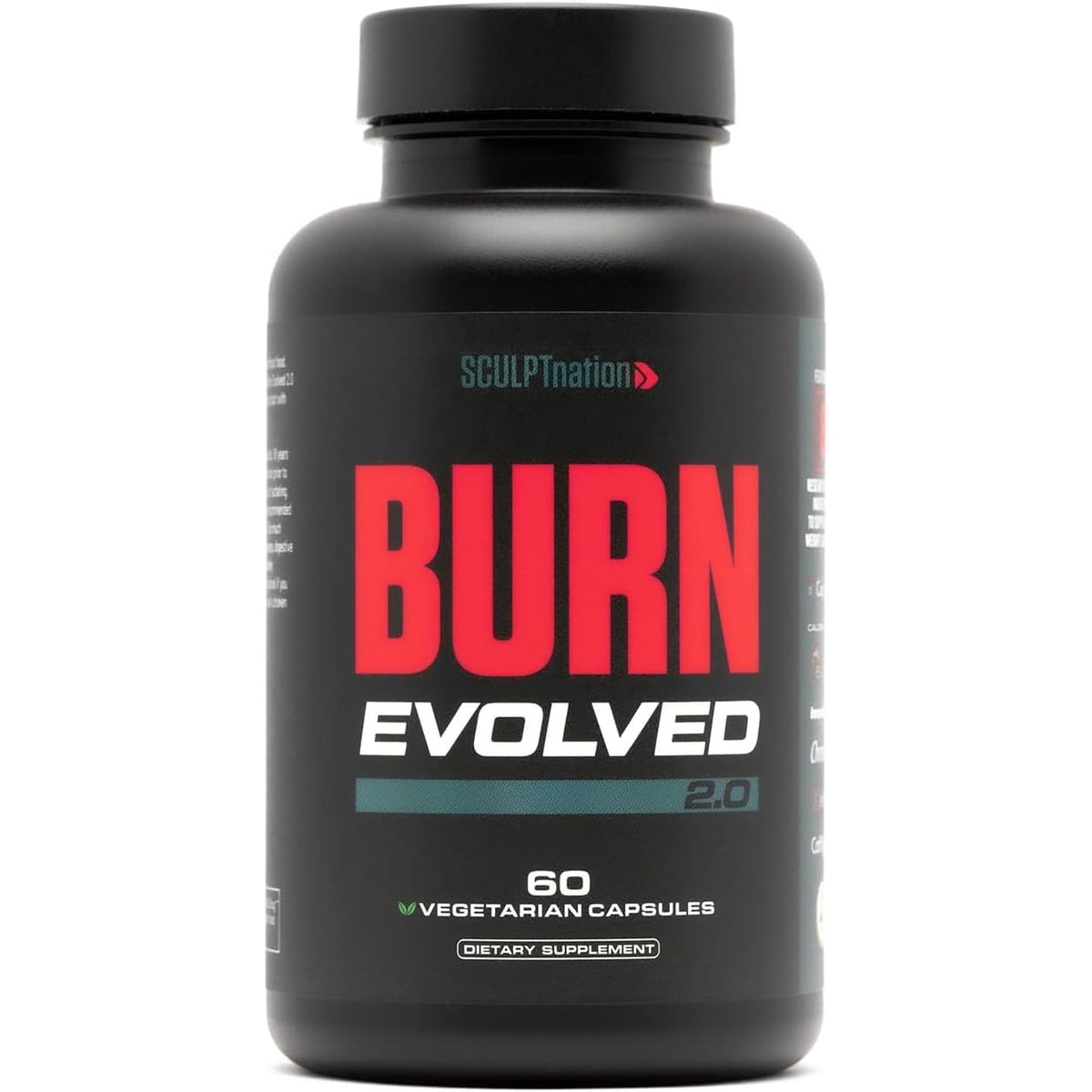 Sculpt Nation by V Shred Burn Thermogenic Fat Burner for Men & Women - Daytime Fat Burner Metabolism Booster - Premium Capsimax Cayenne Pepper, Chromax, Patented Ingredients - 60 Natural Veggie Pills