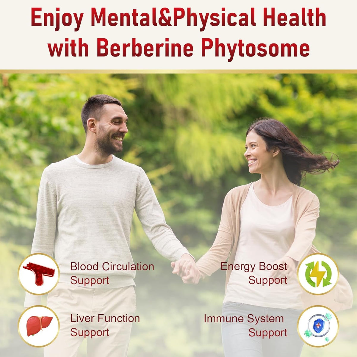 7-In-1 Berberine Phytosome with Ceylon Cinnamon, Berberine Complex Supports Metabolic, Liver Function and Immune System, Non-Gmo - 60 Capsules