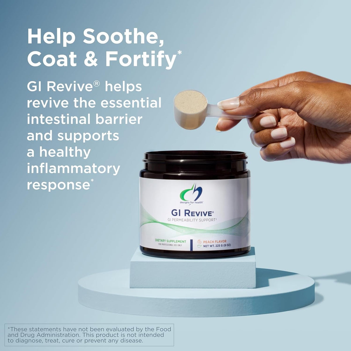 Designs for Health GI Revive Gut Health Powder - L Glutamine & Citrus Pectin for Digestive Health + Slippery Elm, Marshmallow Root & Cat'S Claw for Healthy Intestinal & Gut Lining Support* (28 Servs)