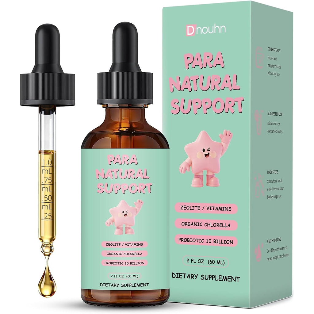 Parasite Cleanse for Humans & Kids,Parasite Cleanse Liquid Drops with Wormwood, Black Walnut, Clove, Zeolite, Organic Chlorella, Oregano & Probiotics – Alcohol-Free, 2 Fl Oz (30 Servings)