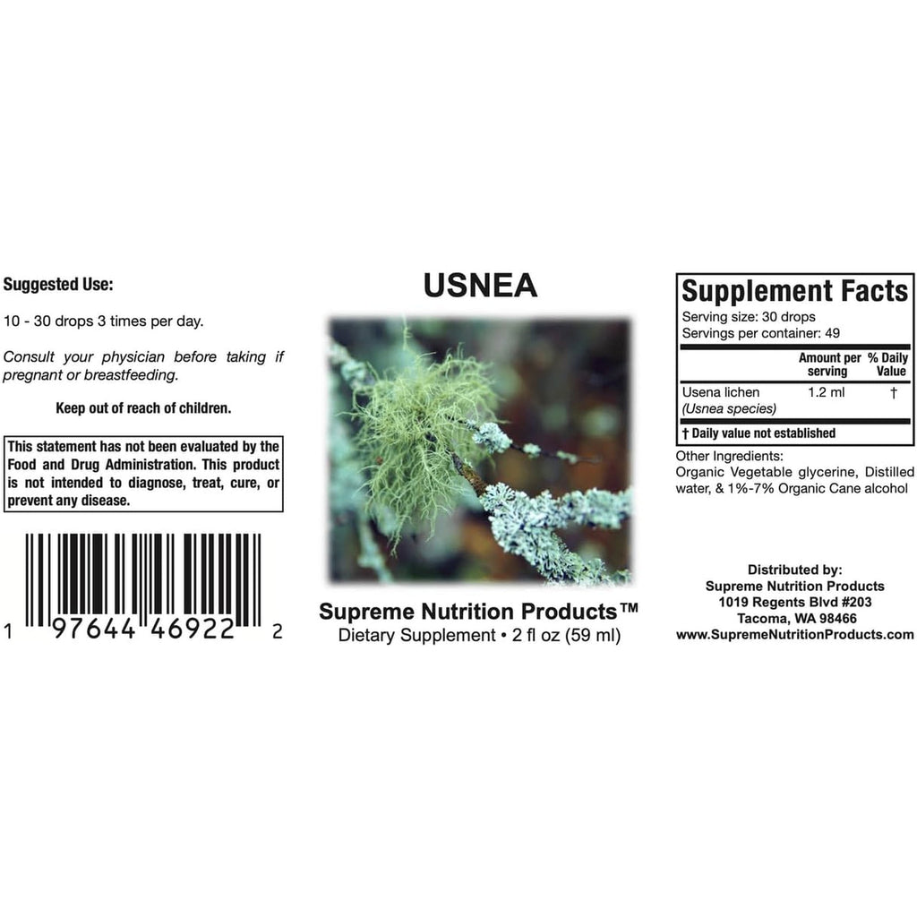 Supreme Nutrition Usnea Tincture, 2 Fl Oz | 59 Servings