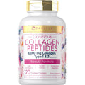 Carlyle Collagen Peptides with Vitamin C | 6000Mg | 120 Caplets | Grass Fed Type II & III | Beauty Formula | Non-Gmo, Gluten Free Supplement