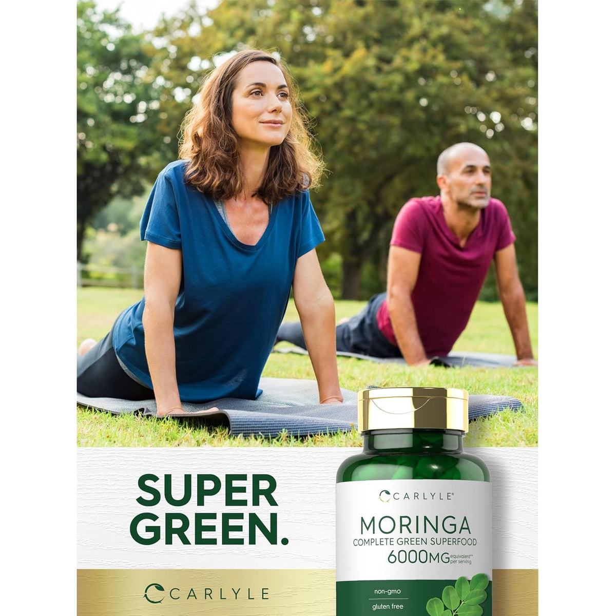 Carlyle Moringa Oleifera Supplement | 180 Capsules | Complete Green Superfood for Women and Men | from Moringa Leaf Powder | Non-Gmo and Gluten Free