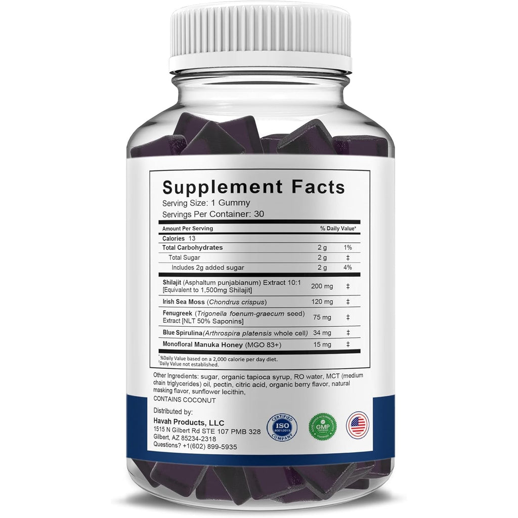Havah Ultra Peak XL Performance Gummies, Ultrapeak XL Advanced Overall Health and Natural Performance Formula Supplement (1 Pack - 30 Gummies)