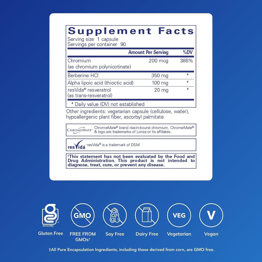 Pure Encapsulations Metabolic Xtra | Supplement to Support Carbohydrate Metabolism, and Homeostasis* | 90 Capsules