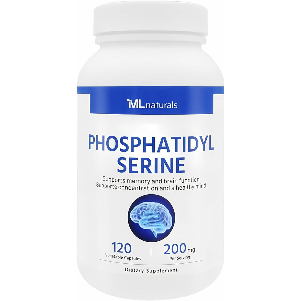 ML Naturals Phosphatidyl Serine 200Mg (Per Serving) – 120 Vegetable Capsules – Non-Gmo – Supports Memory & Brain Function