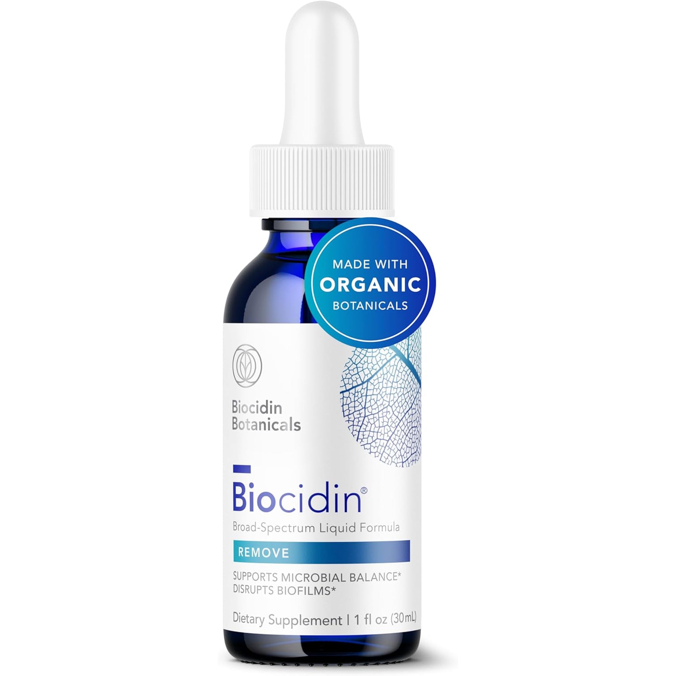 Biocidin Liquid Formula - Biocidin Broad-Spectrum Botanical Drops for Microbiome Balance - Biofilm Buster Support and Gut Detox Cleanse Routine - 18 Botanical Extracts (1 Oz)