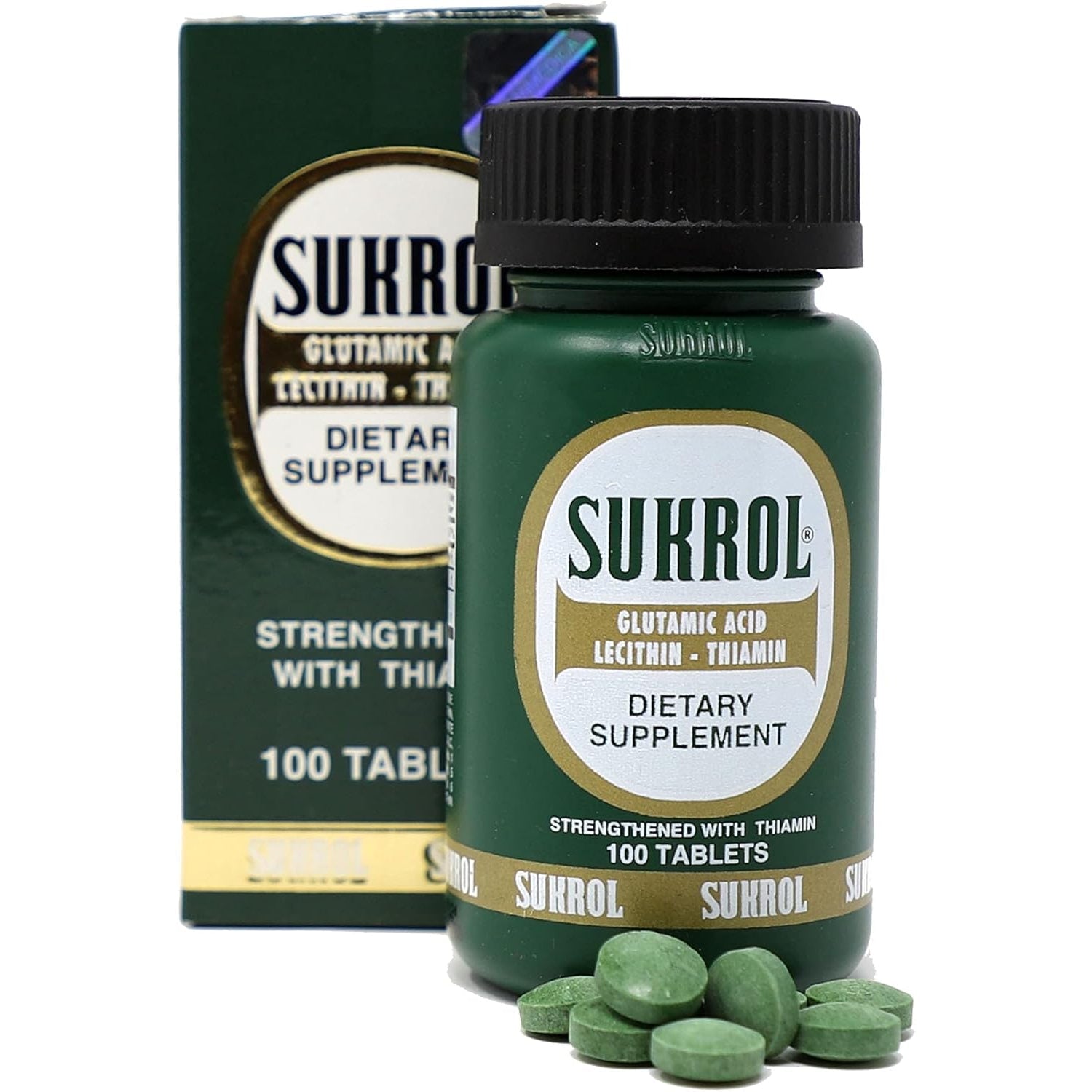 Sukrol, Vitamin, Improve Healthy Brain Function, 100 Tablets, Bottle