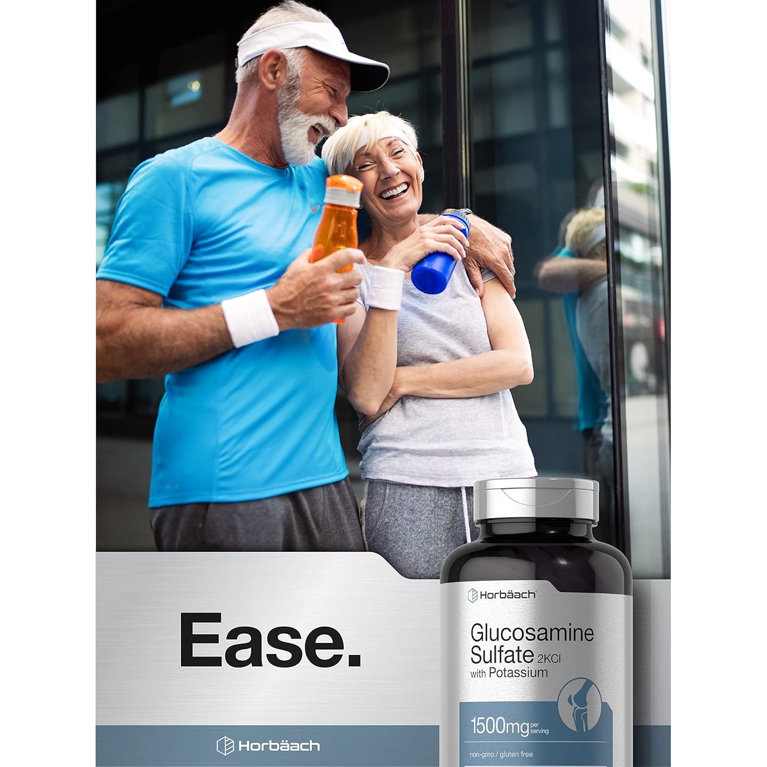 Horbäach Glucosamine Sulfate 1500Mg | 240 Caplets | 2KCI with Potassium | Non-Gmo and Gluten Free Supplement