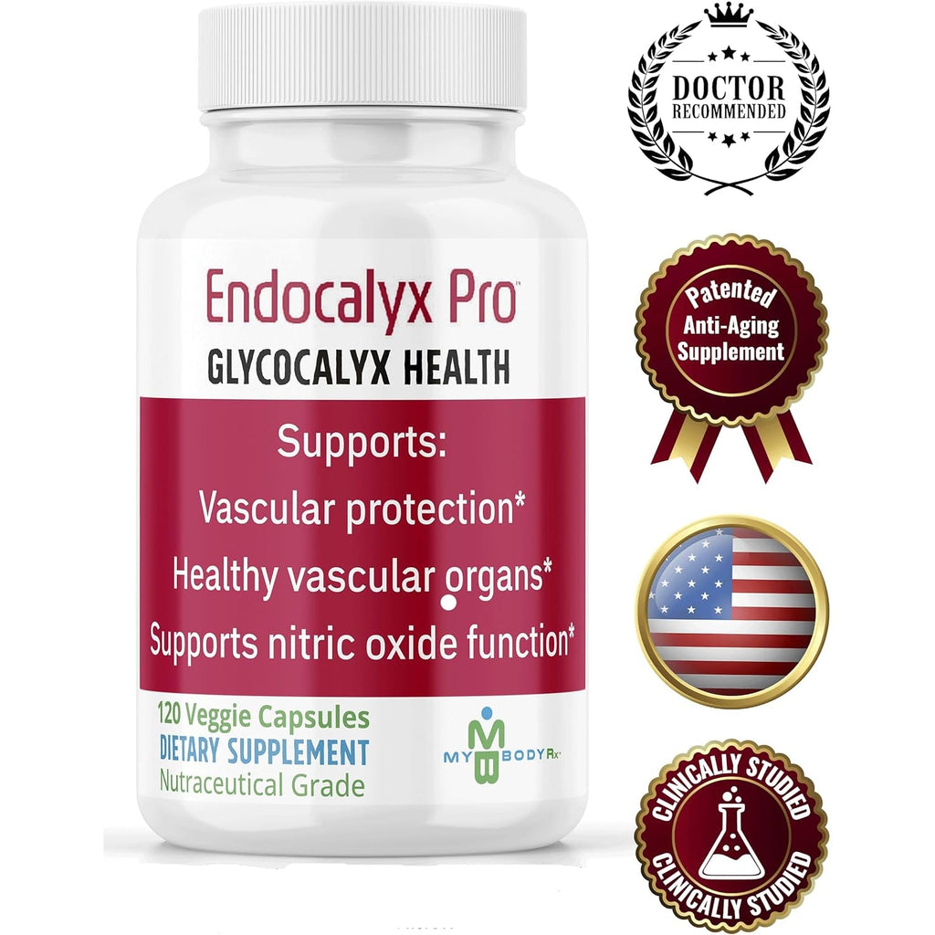Endocalyx Pro Supplement – Endothelial Glycocalyx Support 120 Capsules - Vascular & Microcirculation Health – Clinically-Studied – Patented – Supports Nitric Oxide Functions