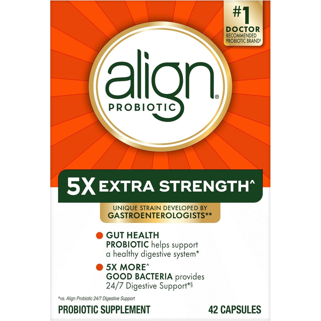 Align Probiotic, Extra Strength, Probiotics for Women and Men, Probiotics for Men, Probiotic Capsules Have 5X Cfus, 42 Capsules