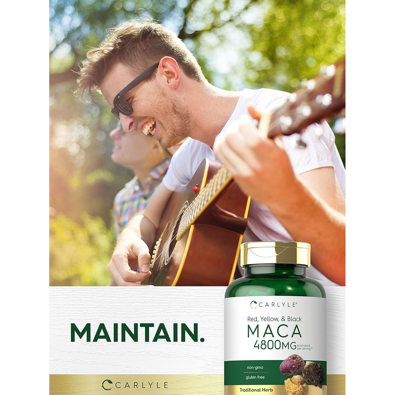 Carlyle Maca Root Capsules for Women & Men | 180 Count | High Potency Extract | Non-Gmo & Gluten Free Supplement