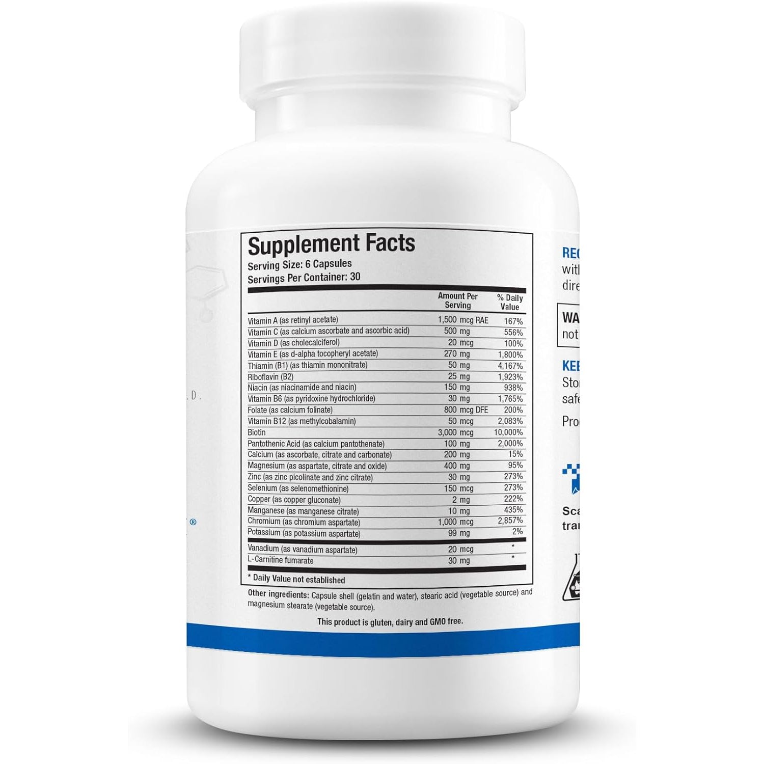 Biotics Research Glucobalance Chromium, Vanadium, L Carnitine Supplement, Supports Metabolic Health and Maintain Healthy Blood Lipid Levels - 180 Capsules