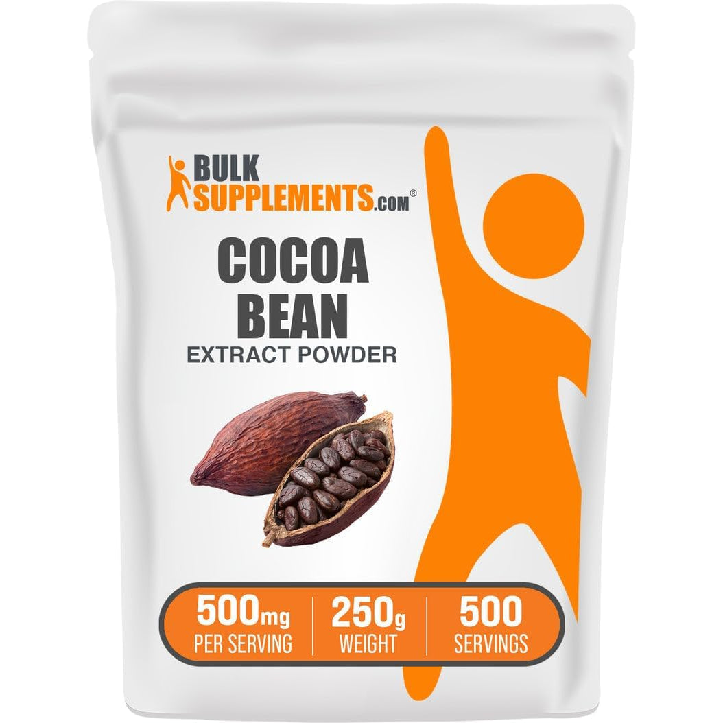 Bulksupplements.Com Cocoa Bean Extract Powder - Cocoa Supplement - Unsweetened, Vegan & Gluten Free, 500Mg per Serving, 250G (8.8 Oz) (Pack of 1)