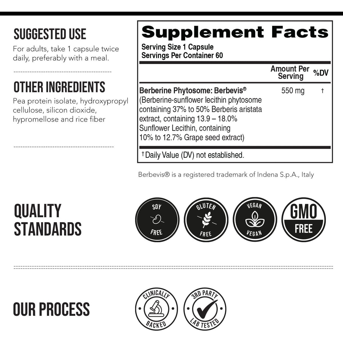 Soactive Berberine 550Mg: 9.6X Higher Absorption, Clinically Studied, Optimized Phytosome | Supports Metabolism & AMPK Activation | Non-Gmo, Soy-Free | Clinically Validated Dose | 60 Servings