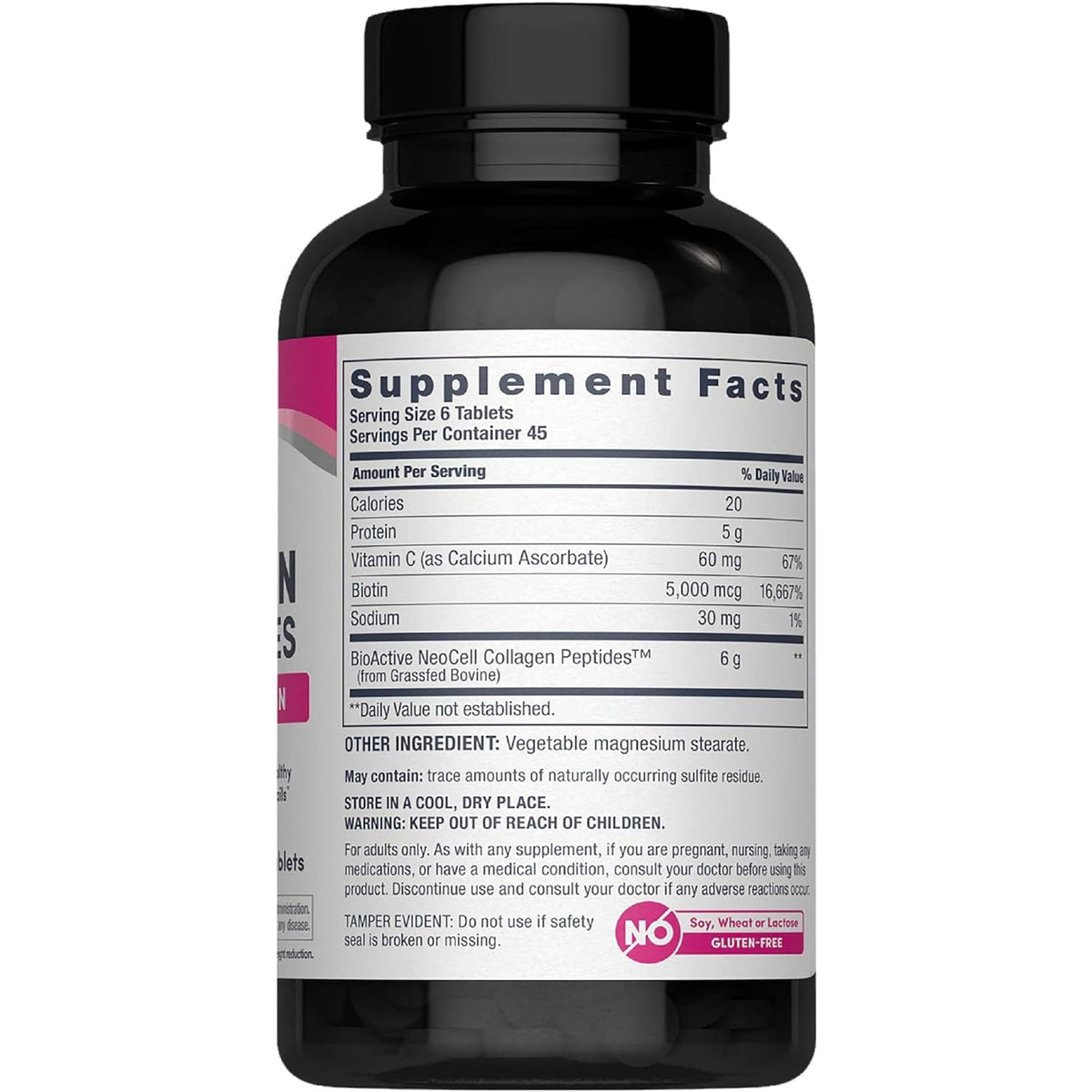 Neocell Collagen Peptides Pills | 270 Caplets | with Vitamin C and Biotin | Grass Fed Bovine | Hair, Skin, & Nails | for Women and Men