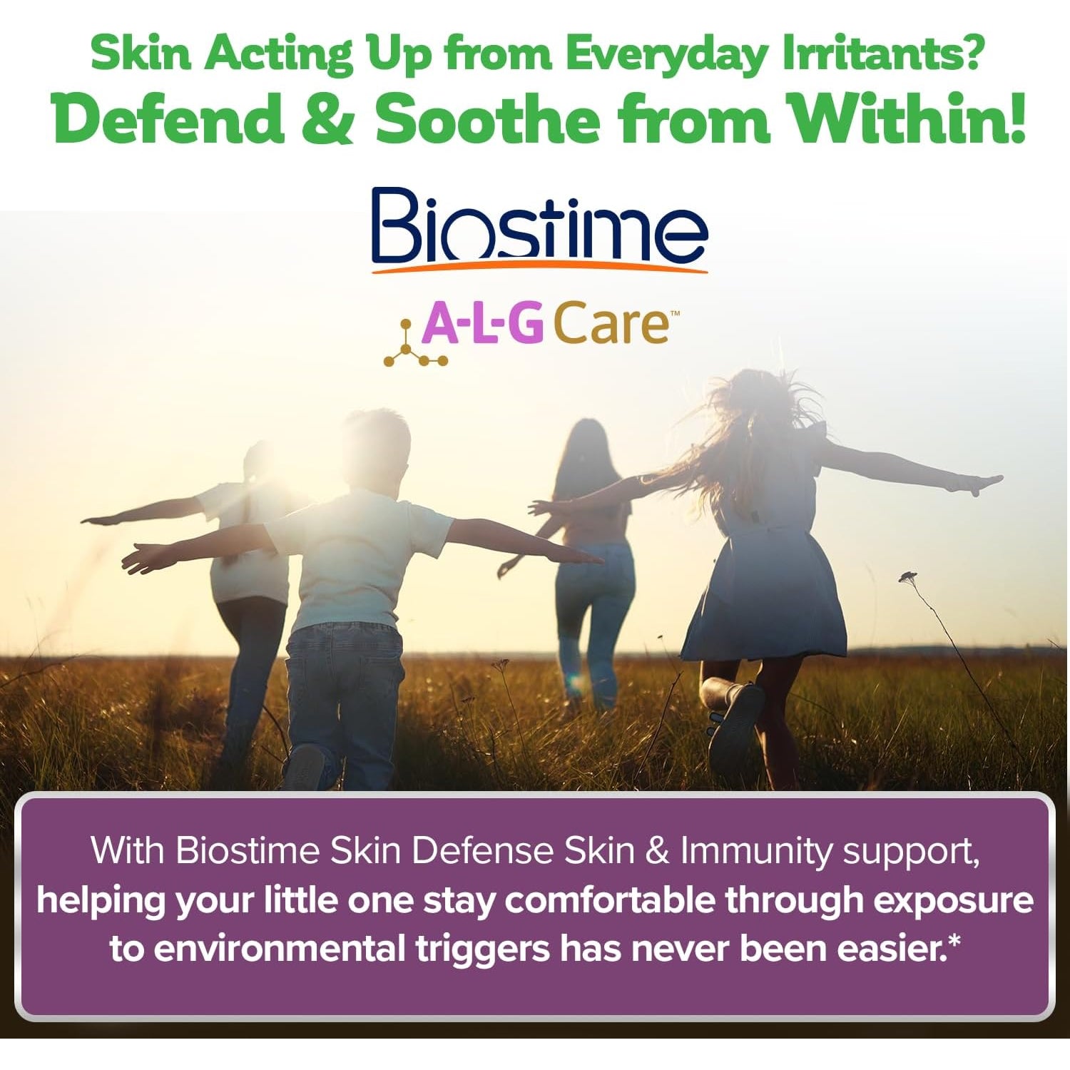 Biostime Baby & Kids Skin Defense | Helps Protect from Skin Inflammation † | 5 Billion Cfus | Gut Support | Clinically Tested Probiotics Strains | 28 Sachets