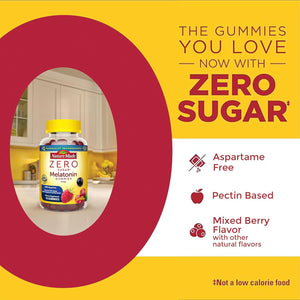 Nature Made Zero Sugar Melatonin 5Mg Sleeping Gummies for Adults Extra Strength, 100% Drug Free Sleep Aid, Aspartame Free, 70 Sugar Free Melatonin Gummies, 70 Day Supply
