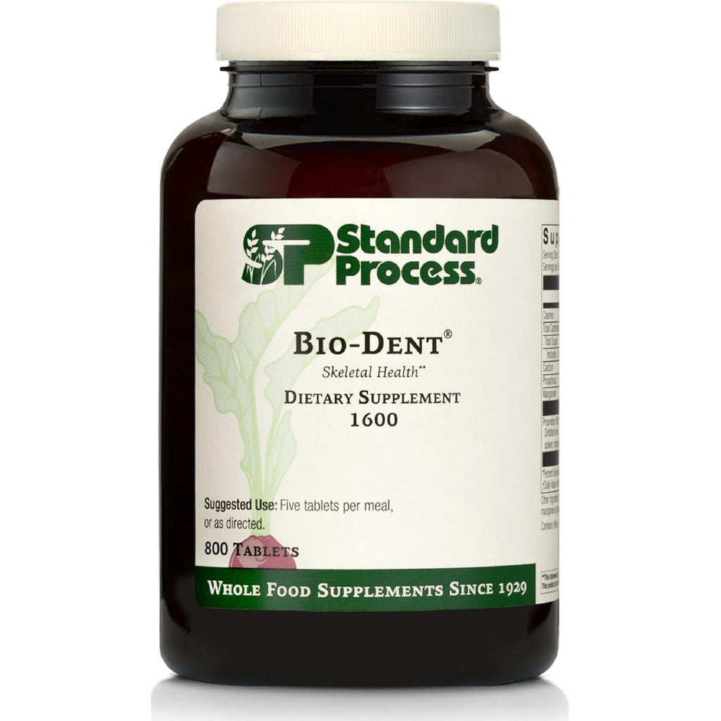 Standard Process Bio-Dent Skeletal Health Dietary Supplement - Teeth & Bone Function Support - Skeletal & Collagen Supplement - 800 Tablets