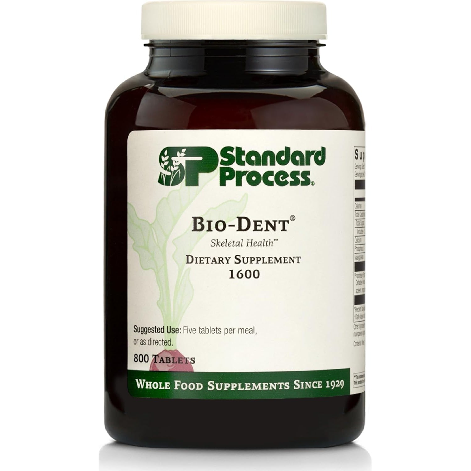 Standard Process Bio-Dent Skeletal Health Dietary Supplement - Teeth & Bone Function Support - Skeletal & Collagen Supplement - 800 Tablets