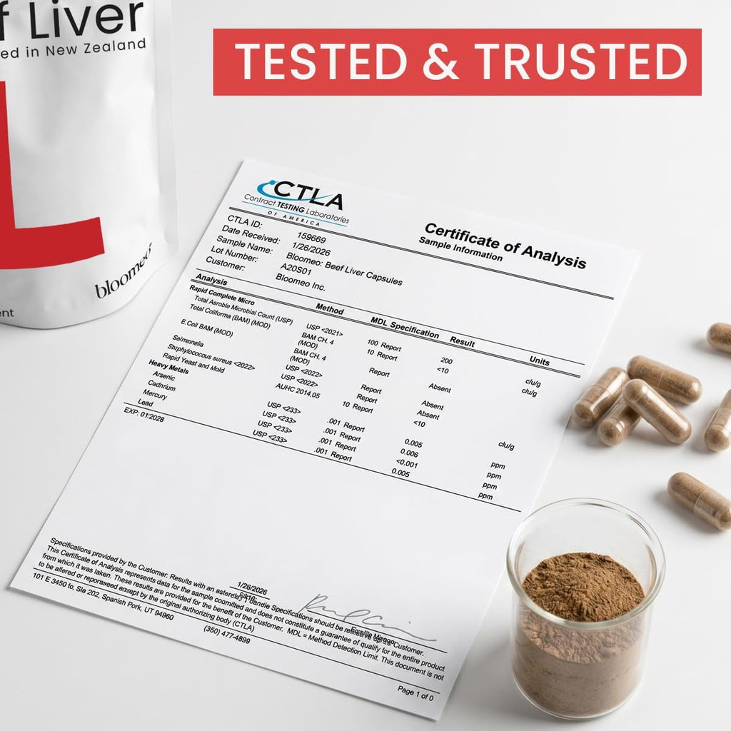 Beef Liver Capsules – Usa-Made (Value Pack) Whole Food Source of 30+ Bioavailable Nutrients: Vitamin A, B12, Folate, Heme Iron, Zinc for Energy, Immunity, Skin – 100% Grass-Fed Beef Organ Supplement