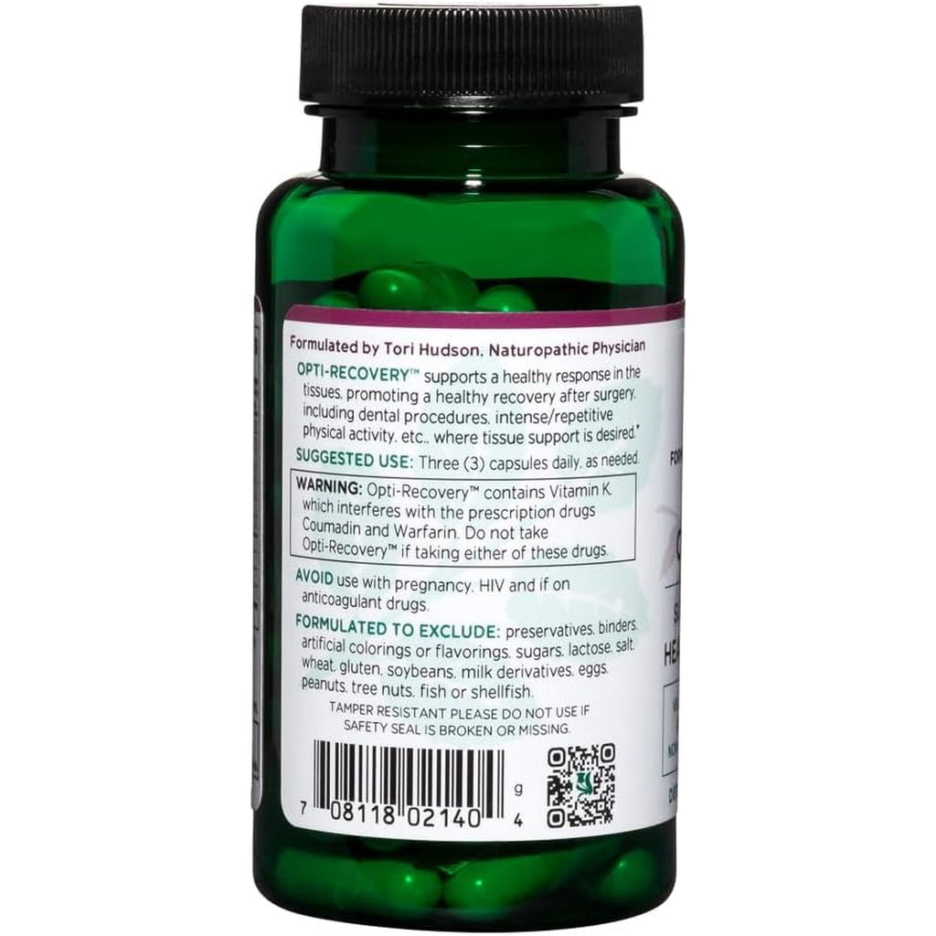 Vitanica Opti-Recovery, Pre & Post Surgery Support, Wound Care, BBL, Tummy Tuck, C Section & Postpartum Vitamin Essentials Healing Support, Scar, Shoulder, Hysterectomy, Breast & Lipo, Vegan, 60 Caps