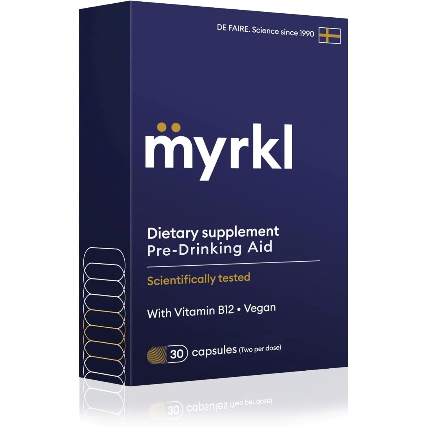 Unique Pre-Drinking Supplement for Liver Health Support, Helps Morning Energy with High-Performing Probiotic, L Cysteine & Vitamin B12, Social Evening, Party & Vacation Essentials, 30 Capsules