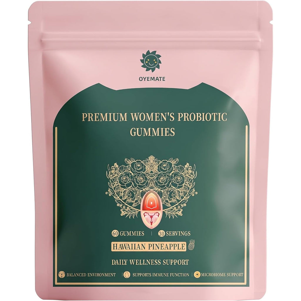 Women'S Probiotic Gummies – Feminine Ph Balance Probiotics Gummies & Vaginal Flora Support – Digestive Health – Vegan, Gluten-Free – Hawaiian Pineapple Gummy – 60 Count (30 Servings)（P1）