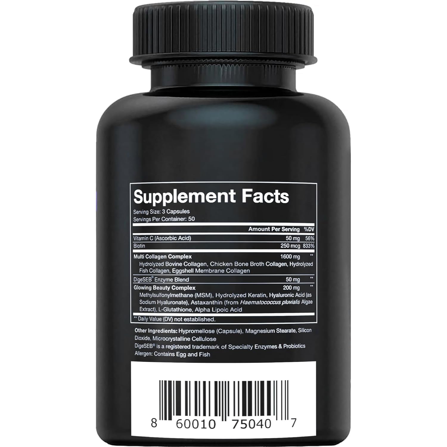 Vital Vitamins Multi Collagen Complex plus - with Biotin, Hyaluronic Acid, Vitamin C - Type I, II, III, V, X - for Women & Men - Hair, Skin, Nails Beauty Complex - 150 Capsules