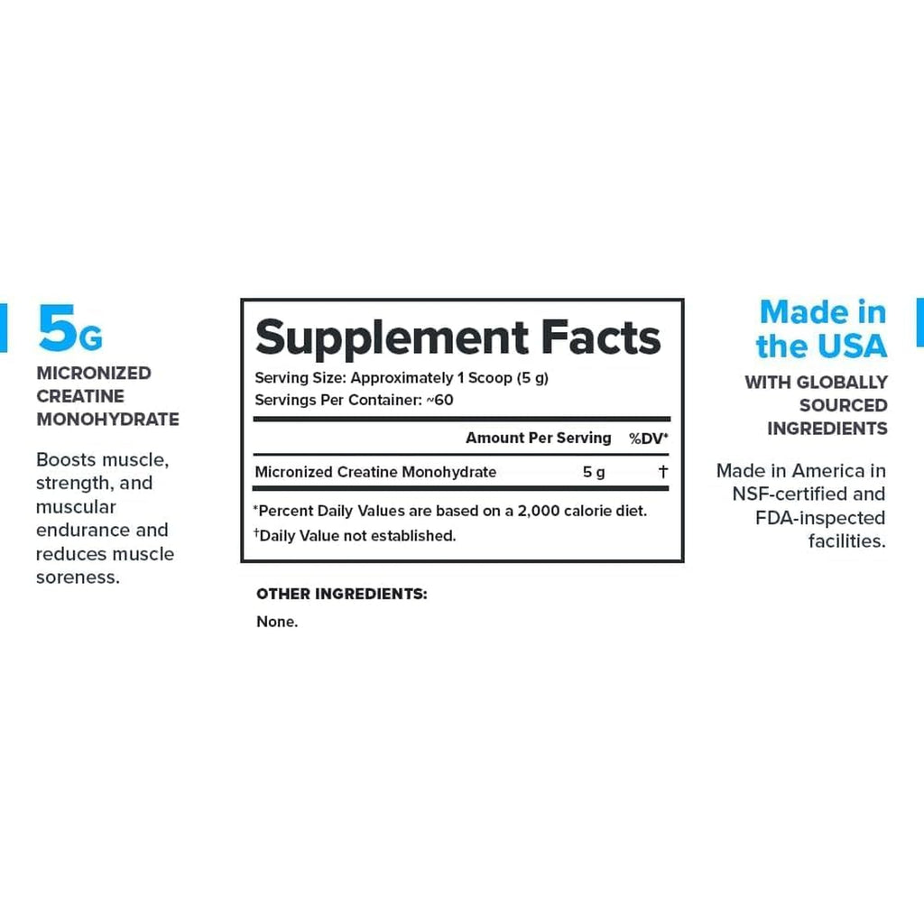 LEGION Micronized Creatine Monohydrate Supplement - Clean Creatine Powder for Muscle Gain & Post Workout Recovery - Micronized Creatine Supplement for Maximum Absorption (60 Servings, Unflavored)