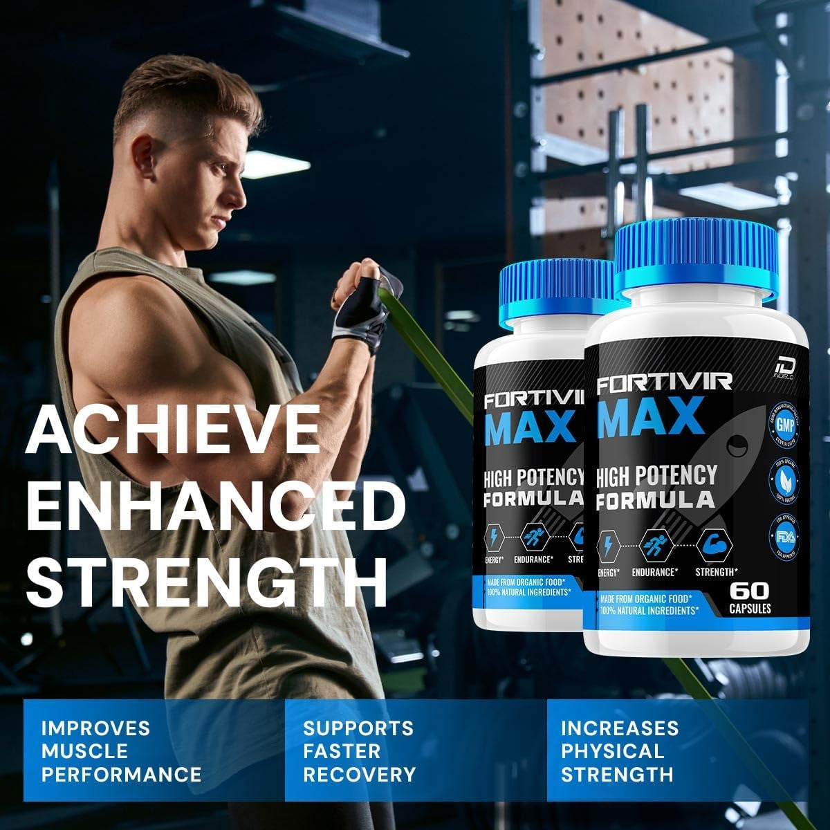 Fortivir Max Capsule – Fortivir Max All Natural Supplement Advanced Formula Overall Health Support and Reviews (1 Pack - 60 Capsules)