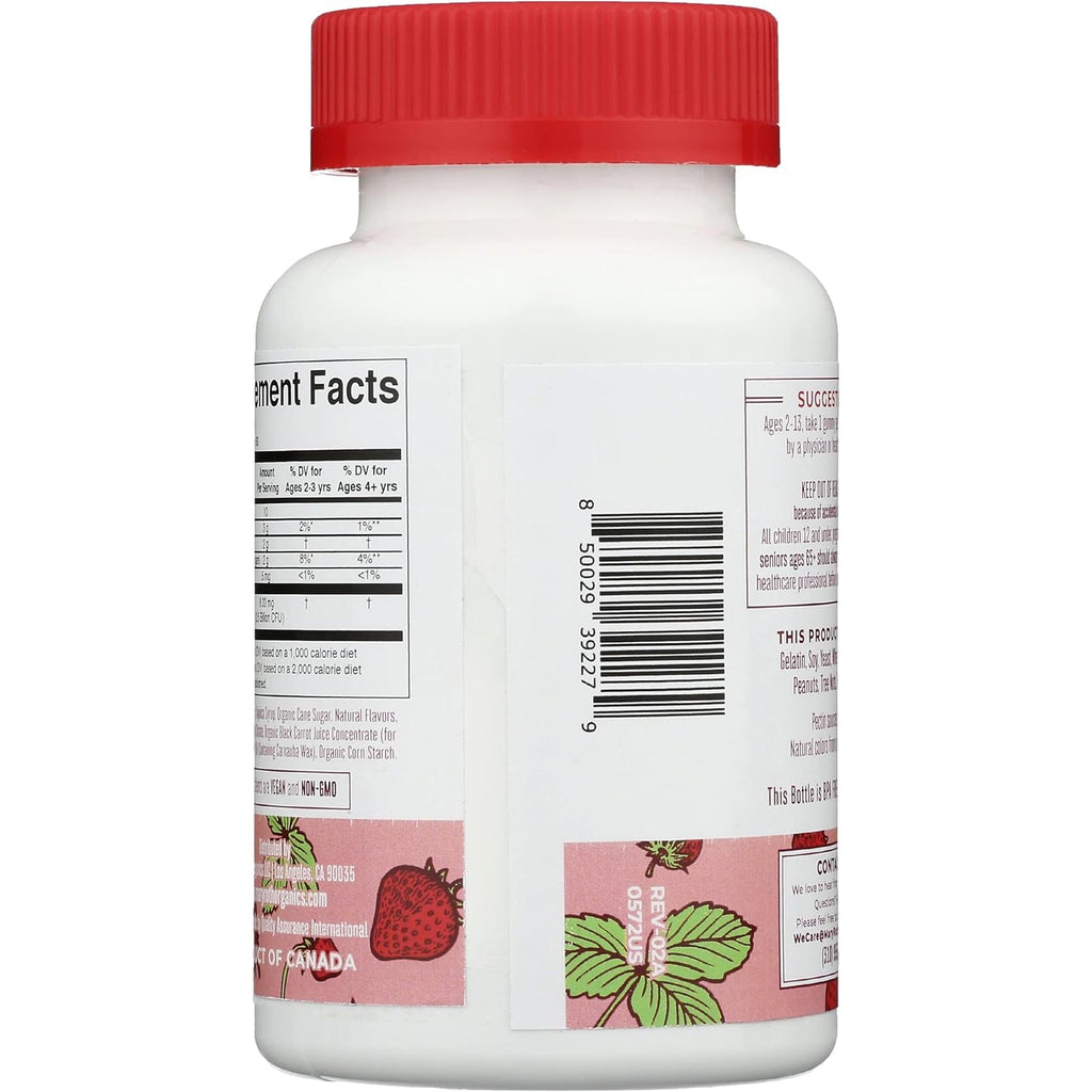 Mary Ruth'S Organic Kids Strawberry Probiotic Gummies, 60 CT