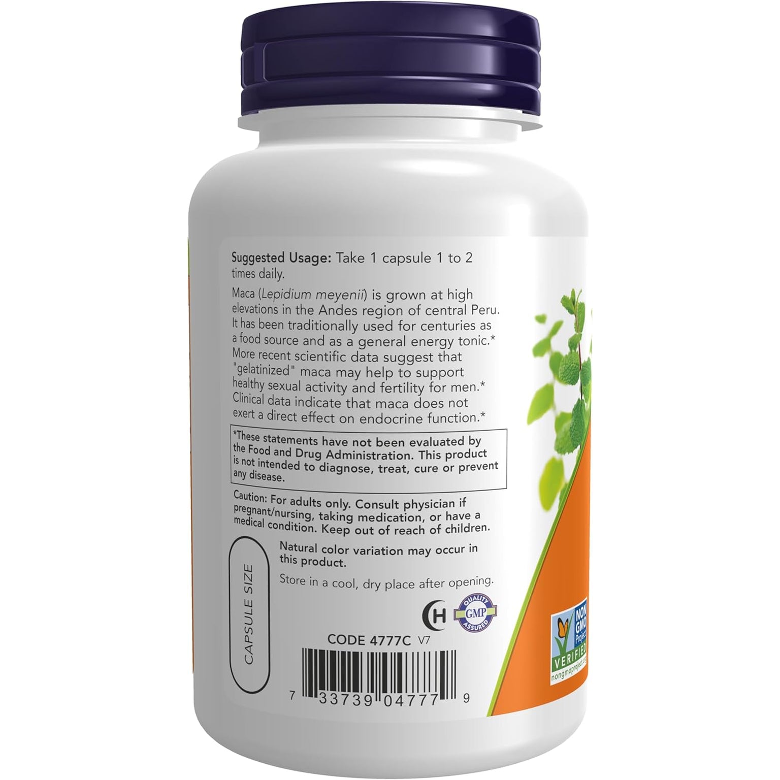 NOW Foods Supplements, Maca (Lepidium Meyenii) 750 Mg Raw, Reproductive Health*, 90 Veg Capsules